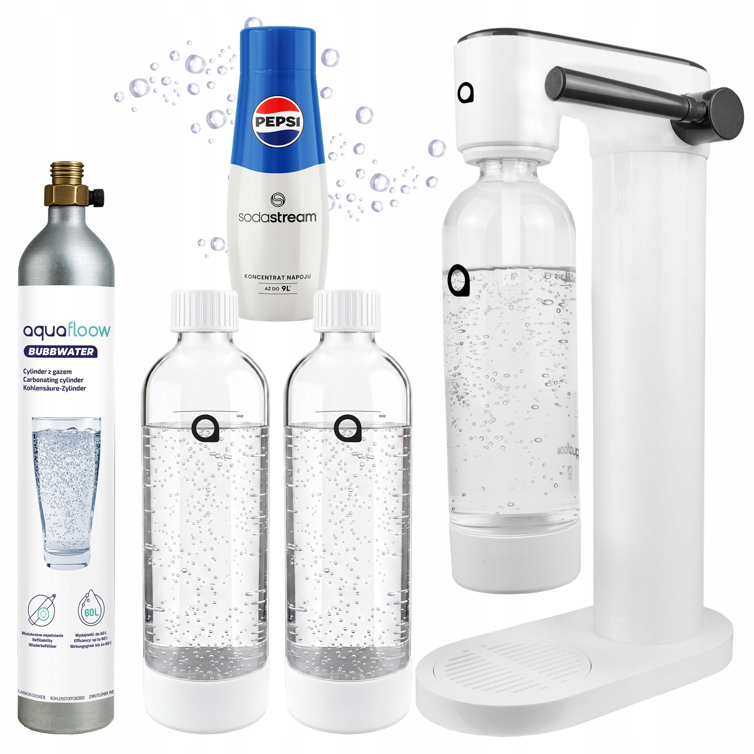 CARBONATED WATER SATURATOR 2X WATER BOTTLE CARTRIDGE CO2 SODASTREAM PEPSI