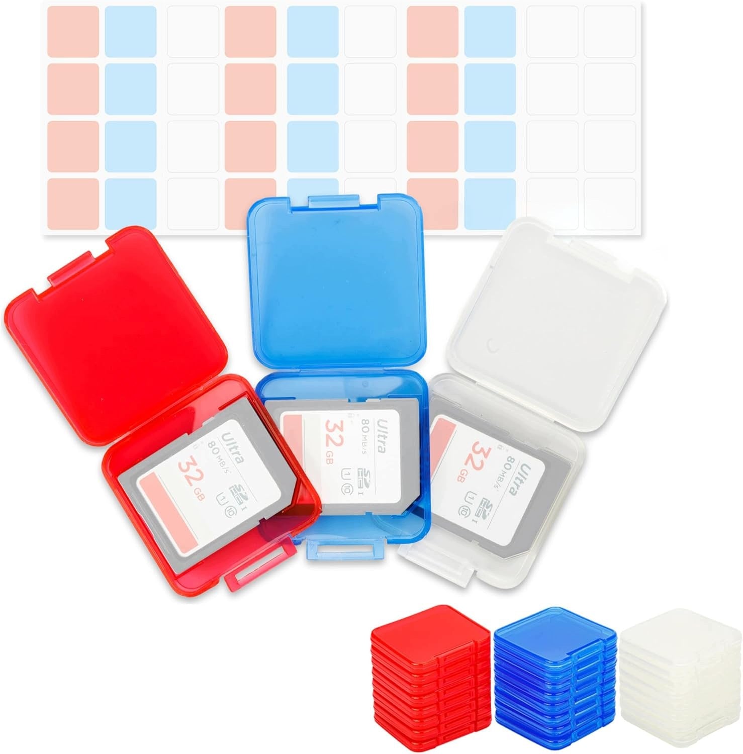 CARD CASE SD 24 PIECES MULTICOLOR STORAGE ORGANIZER