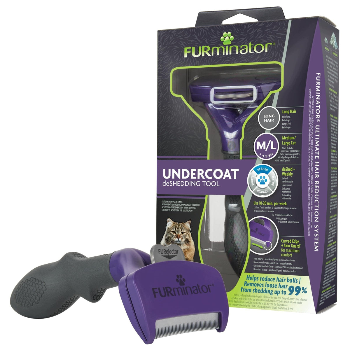 CARD FOR HAIR CARE OF LARGE CATS M/L ON UNDERCOAT