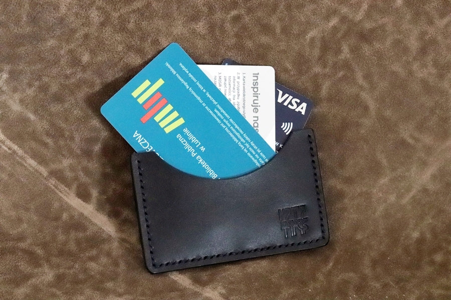 CARD HOLDER cardholder for 2 cards leather