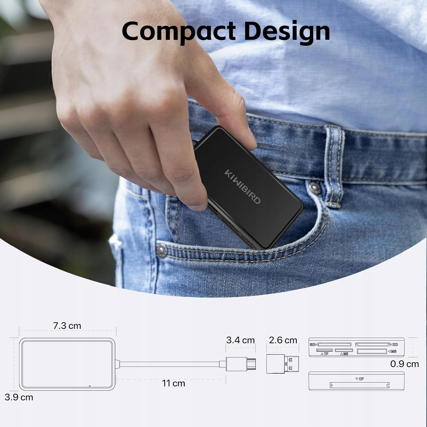 CARD READER 6IN1 USB-C USB-A SD CF MICRO SD MEMORY STICK Manufacturer code 5905064960824