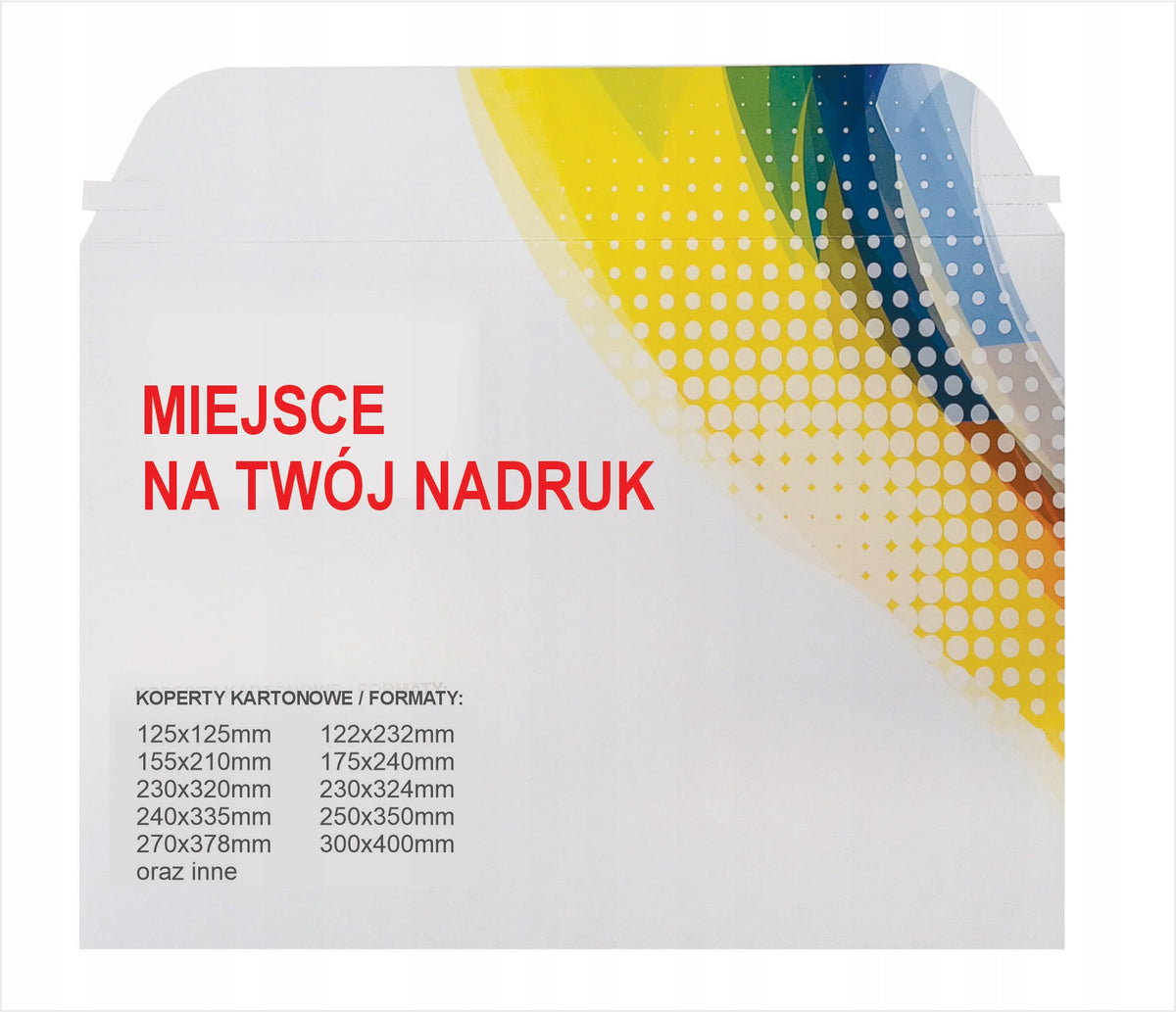 CARDBOARD ENVELOPE WITH PRINT 240x335 (250G) 1000 pcs. - FULL COLOR