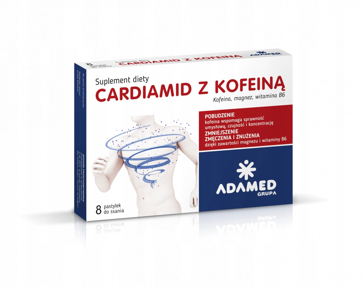 CARDIAMIDE WITH CAFFEINE citrus flavor 8 lozenges
