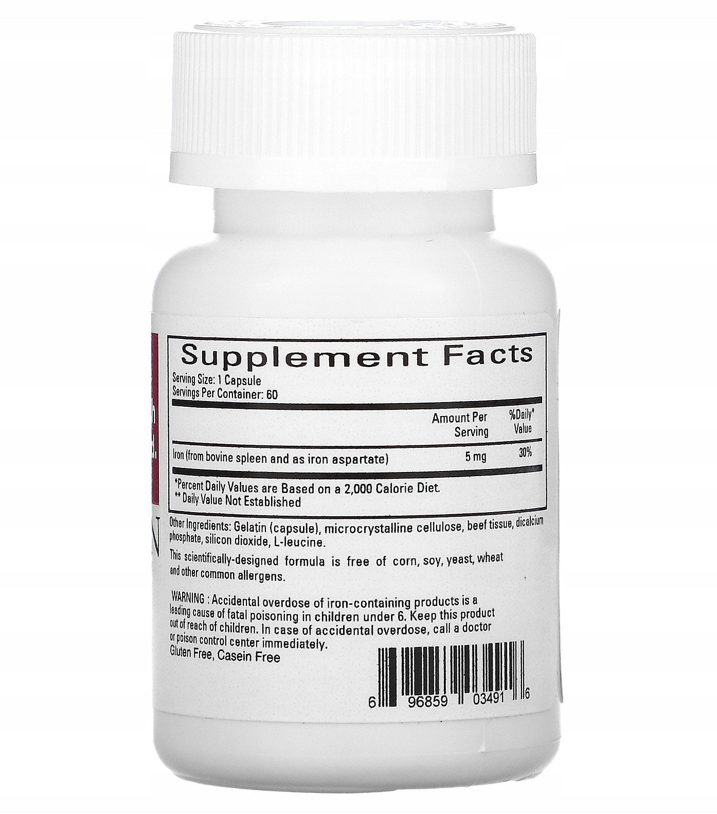 CARDIOVASCULAR RESEARCH FERRITIN 5 mg 60 capsules IRON FERRITINE Expiration date at least 1 year from the date of purchase