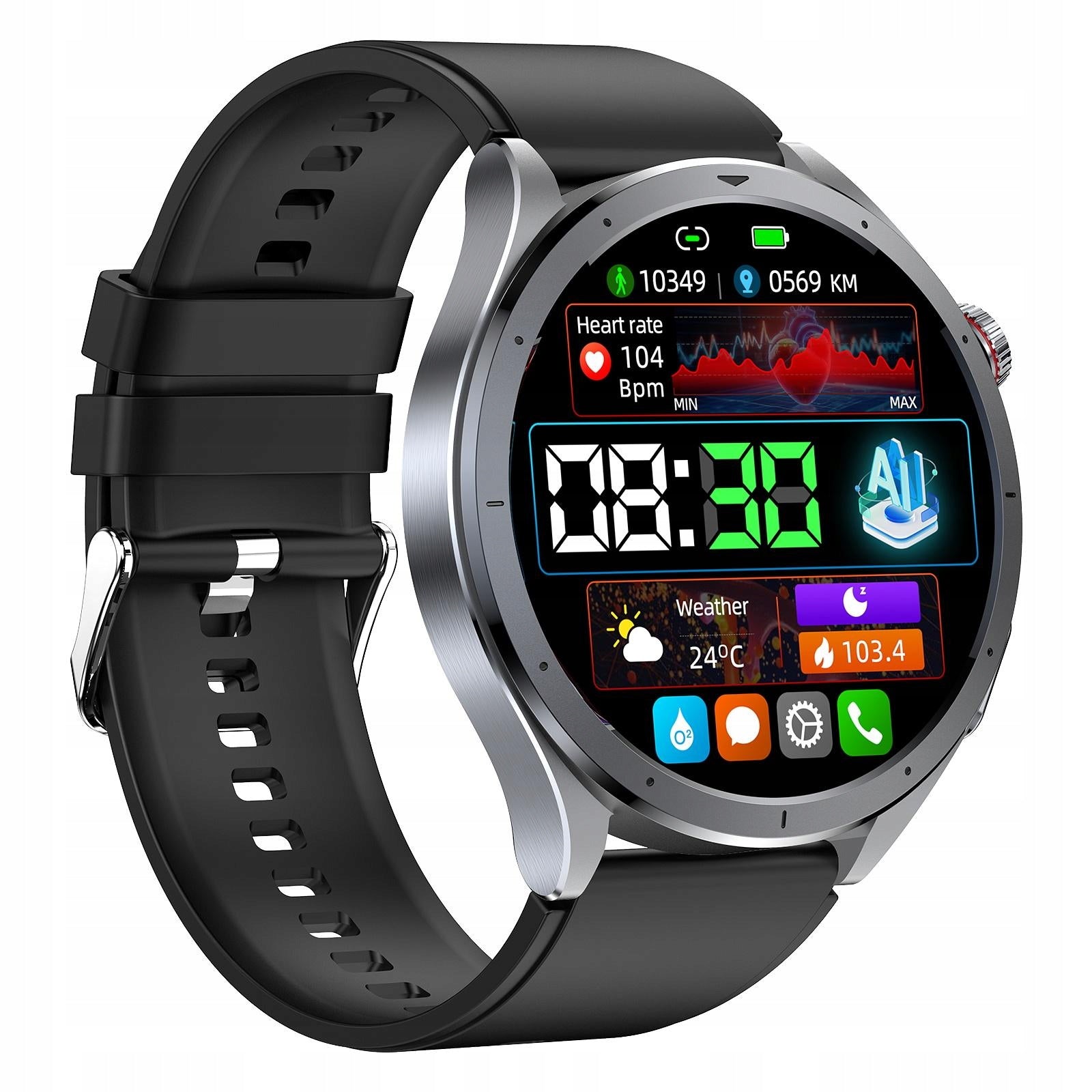 CARDIOWATCH FOR SENIOR EKG BLOOD HRV BLOOD GLUCOSE METER PRESSURE CARE PL Packaging status original