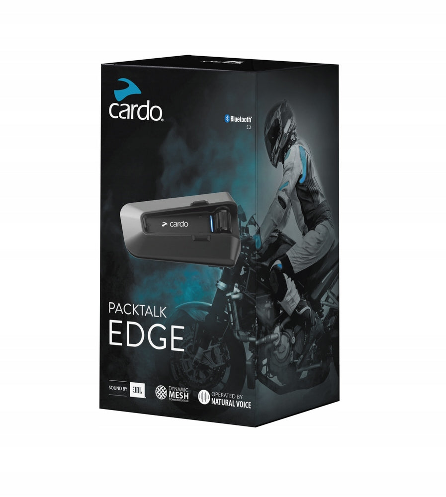 CARDO Packtalk EDGE Single intercom motorcycle Bluetooth mesh JBL