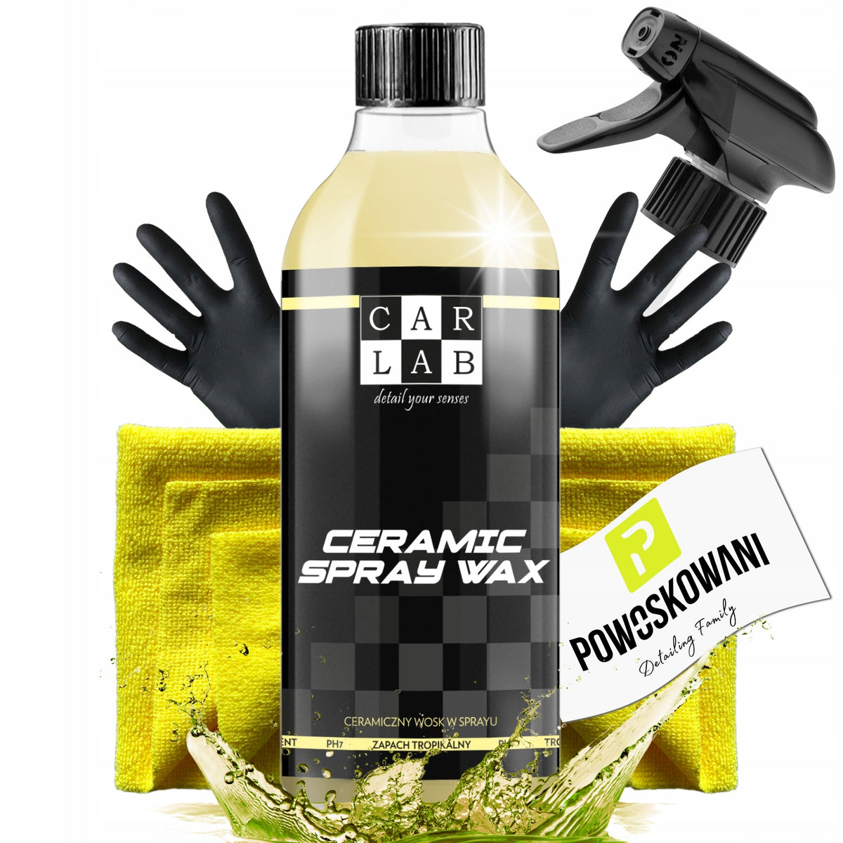 CARLAB CERAMIC SPRAY WAX 0,5L Ceramic Car Wax for Car QD Gloss