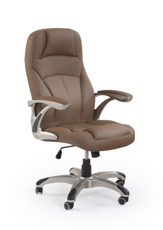 CARLOS Cabinet Chair Light Brown - Eco Perforated Leather - MULTIBLOCK