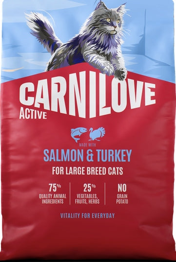 CARNILOVE ACTIVE CAT SALMON & TURKEY ADULT LARGE BREED 2kg