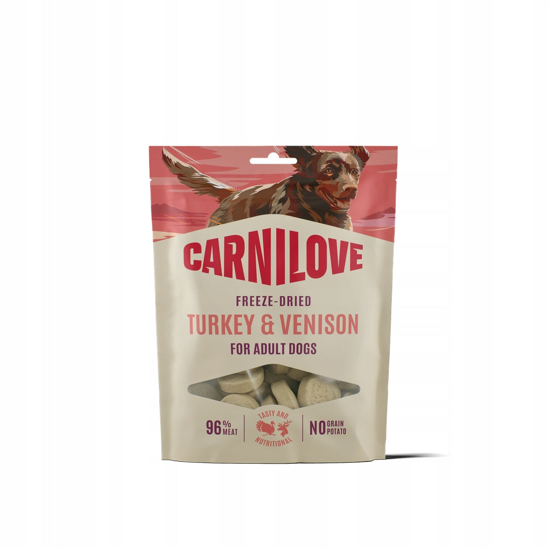 CARNILOVE DOG FREEZE-DRIED - TURKEY WITH GAME 60G