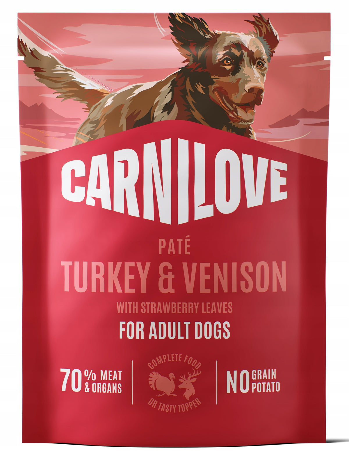CARNILOVE DOG POUCH VENISON STRAWBERRY DOG FOOD VENISON STRAWBERRIES 300g