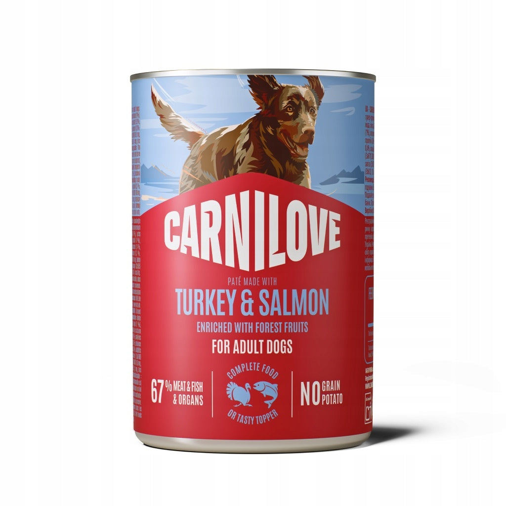 CARNILOVE WET DOG FOOD SALMON AND TURKEY 400g