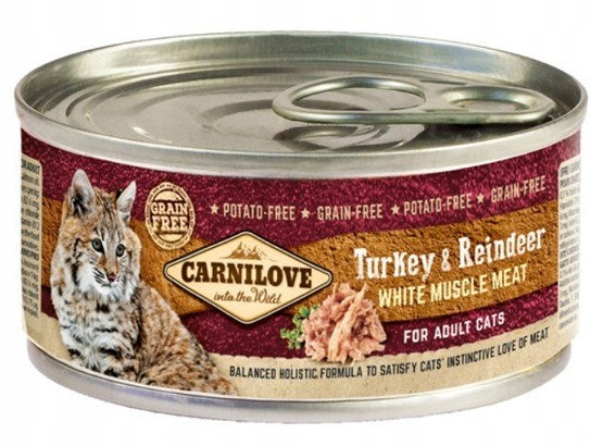 CARNILOVE WMM TURKEY & REINDEE FOR ADULT CATS 100 g