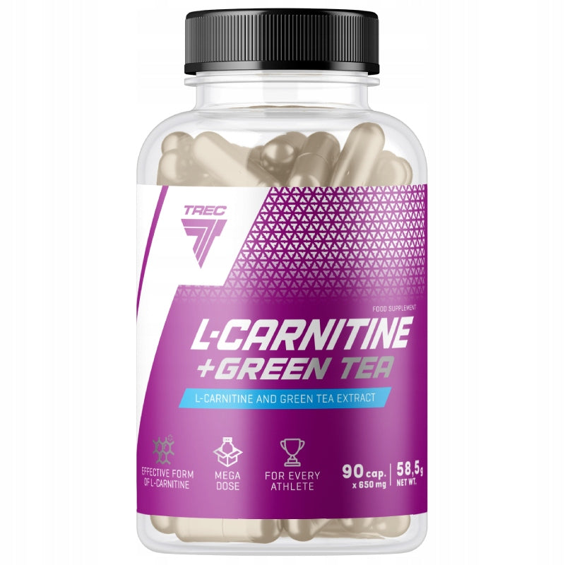 CARNITINE WITH GREEN TEA Trec L-Carnitine + Green Tea 90 kap SLIMMING Manufacturer code 5902114014698