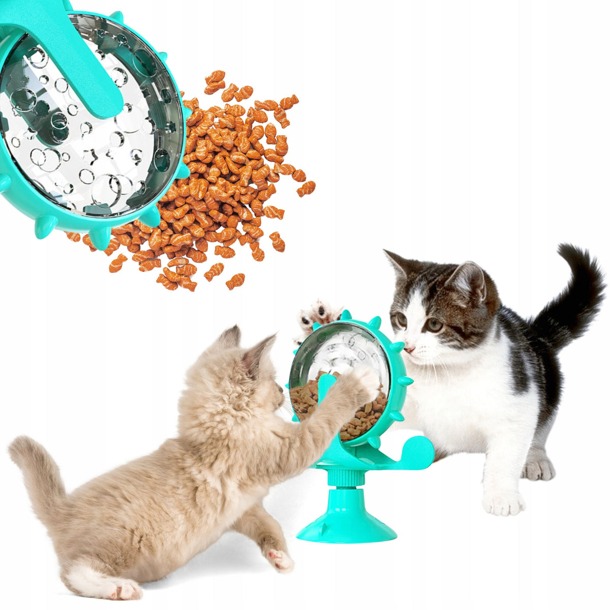 CAROUSEL FOR FLAVORS Interactive Cat Toy with Food Dispenser Packaging status original