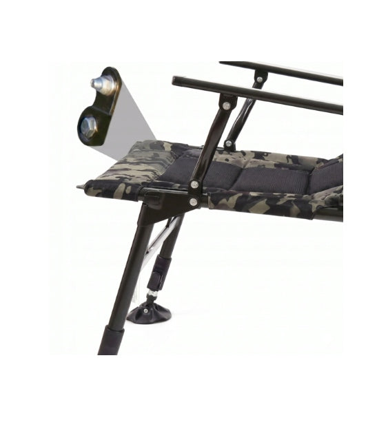 CARP FISHING CHAIR STRONG KRAKEN CAMO ADJUSTABLE FOLDING CHAIR150kg Color green