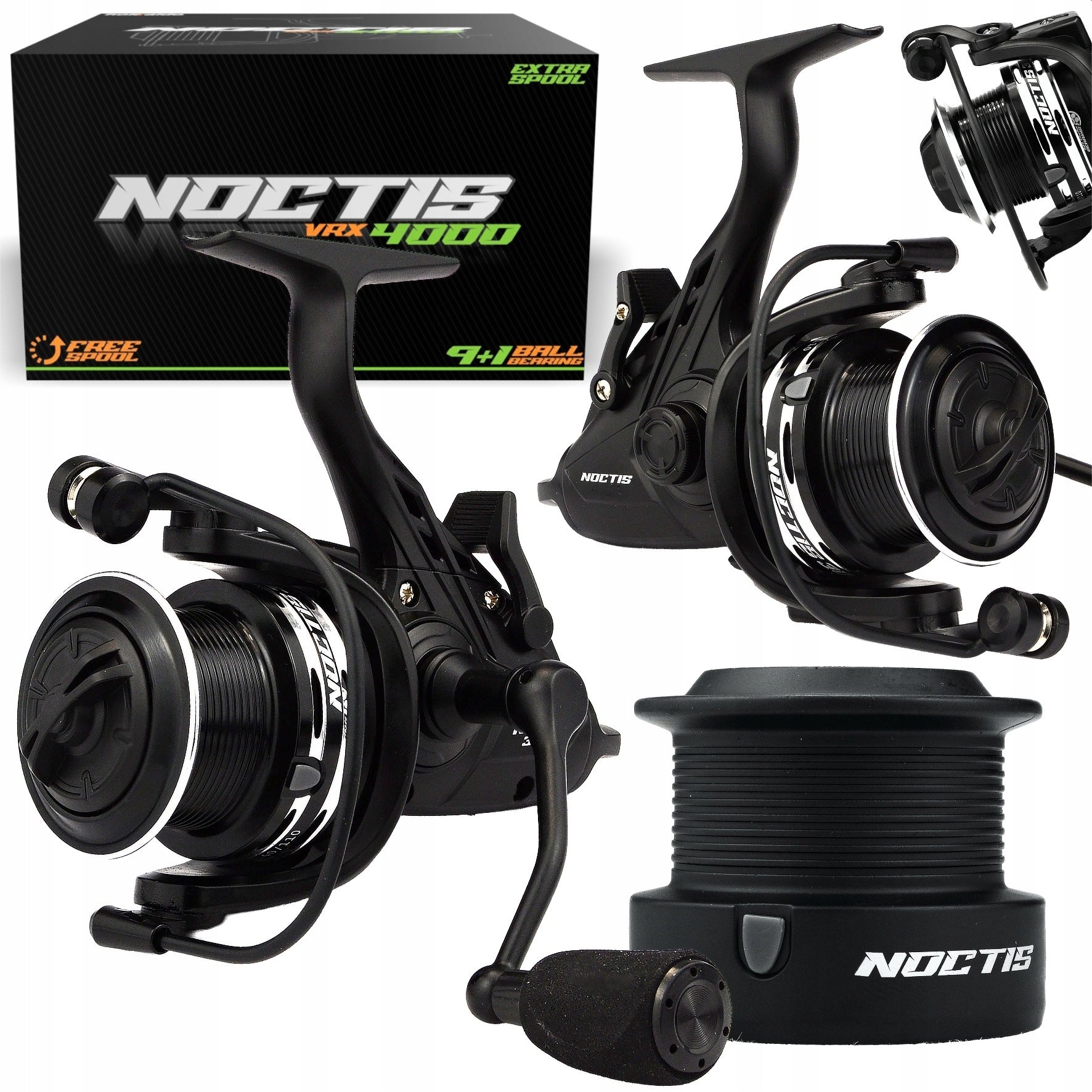 CARP REEL HOKKAIDO NOCTIS 4000 WITH FREE GEAR + SPOOL STOCK