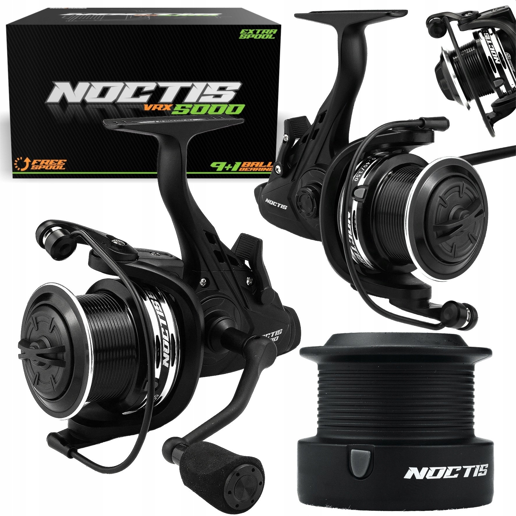 CARP REEL HOKKAIDO NOCTIS 5000 WITH FREE GEAR + SPOOL STOCK