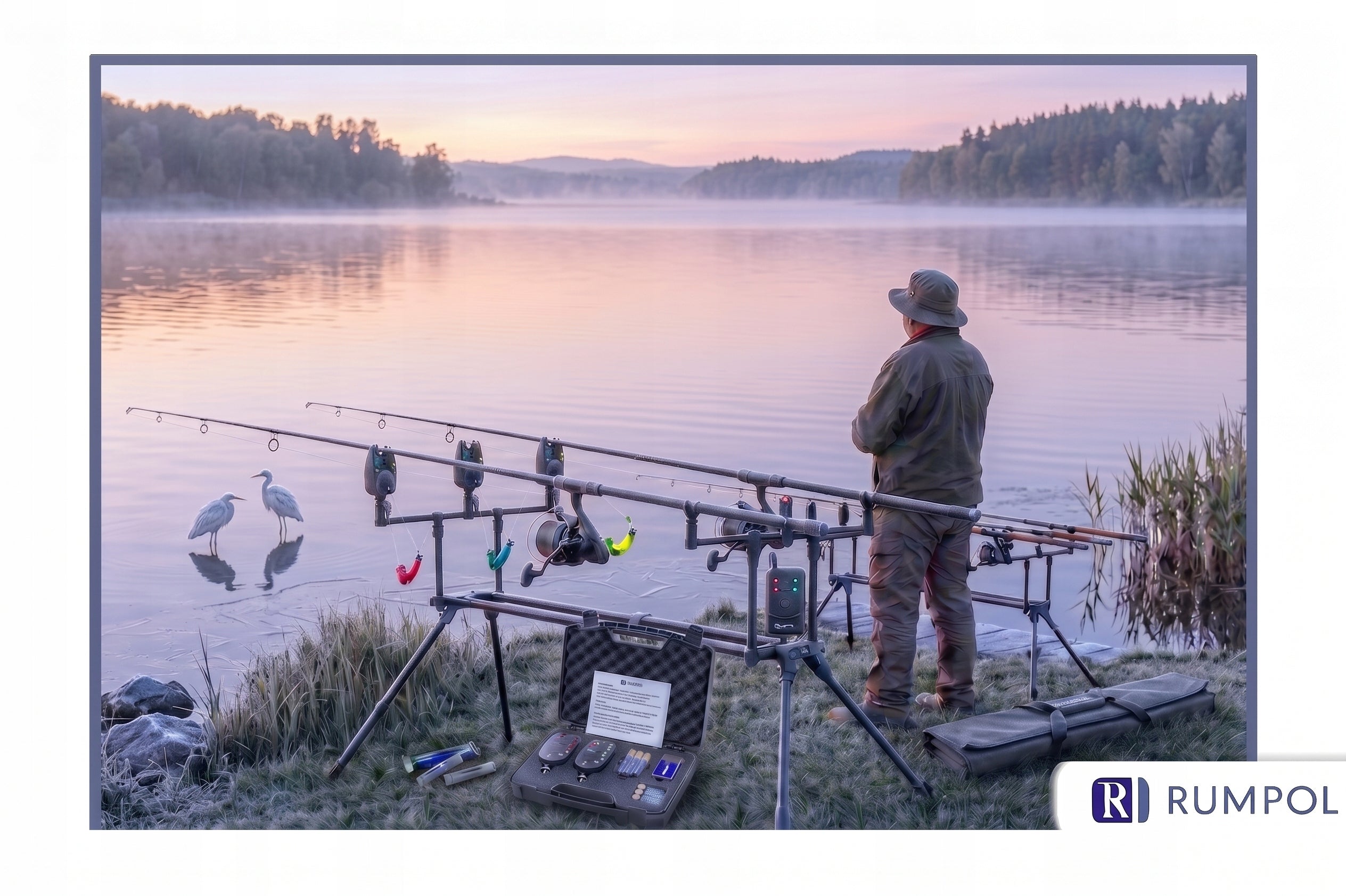 CARP SET ROD STAND UNDER RUMPOL CONTROL UNIT BEACONS 3+1 Manufacturer code 280517/320049/280527