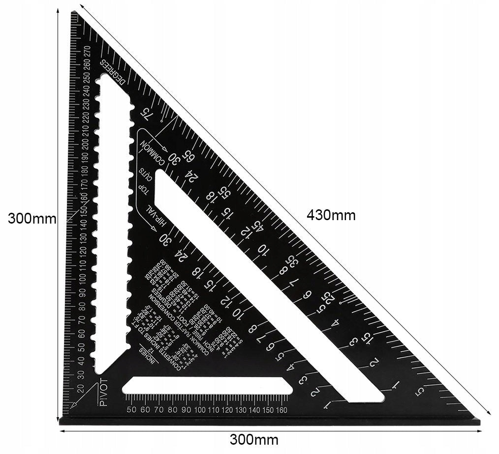 CARPENTRY ANGLE CARPENTER ALUMINUM 300mm 12" LARGE TILE MEASUREMENT Brand no brand