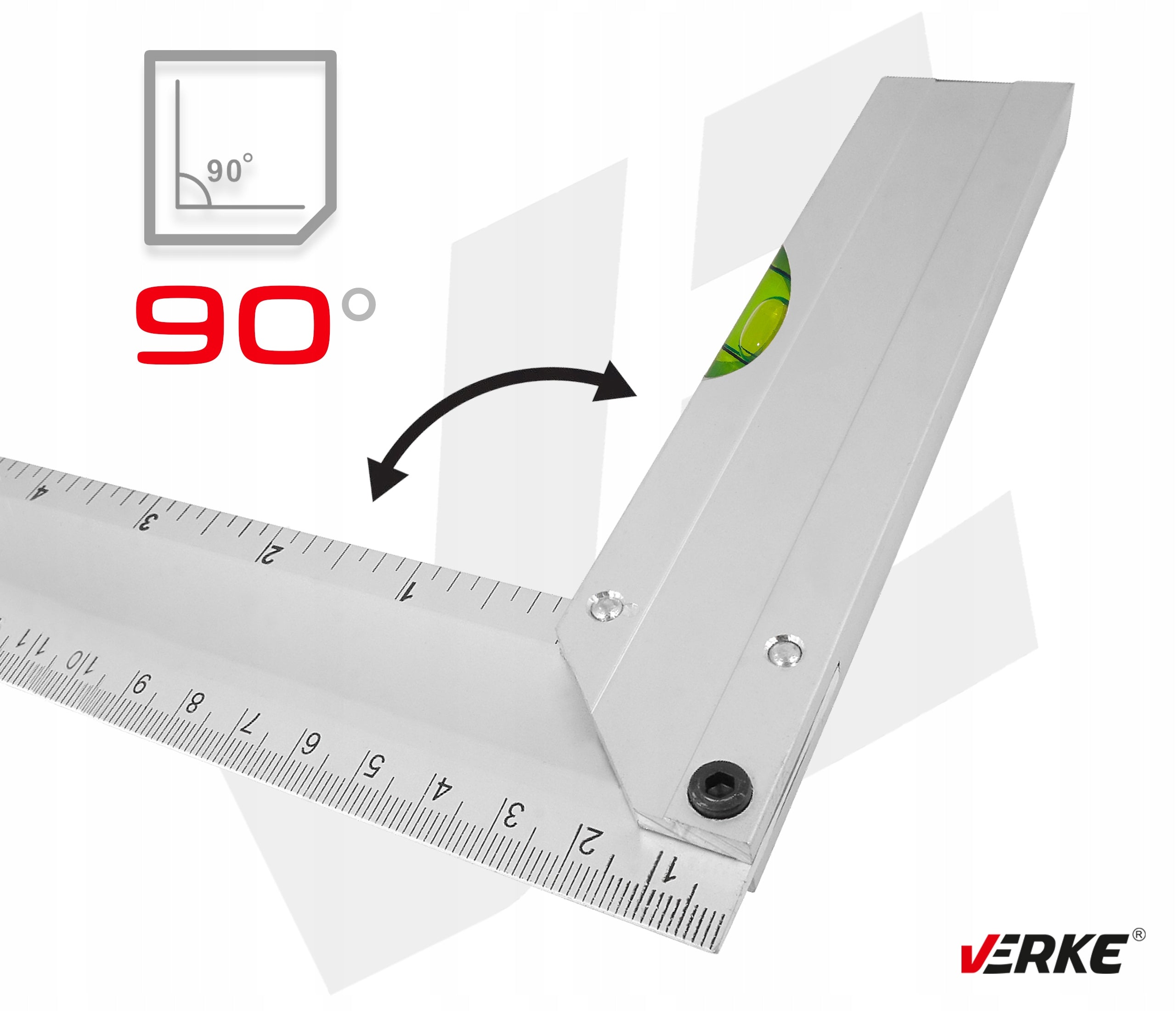 CARPENTRY ANGLE CARPENTER ALUMINUM CONSTRUCTION WINKIEL MEASUREMENT 250mm Brand Verke