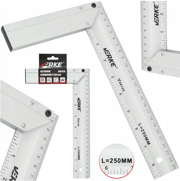 CARPENTRY ANGLE CARPENTER ALUMINUM CONSTRUCTION WINKIEL MEASUREMENT 250mm