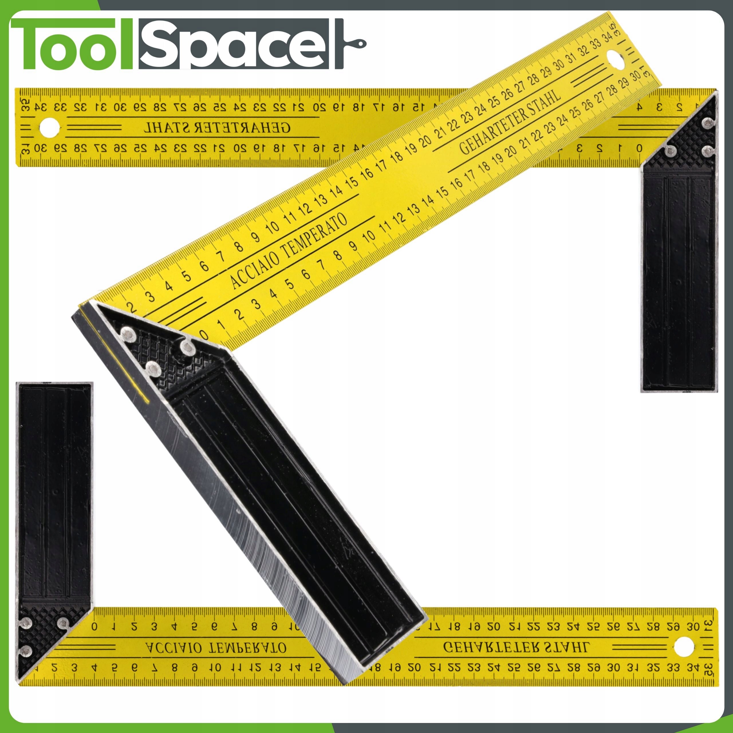 CARPENTRY ANGLE CONSTRUCTION MEASUREMENT PROFESSIONAL ALU. yellow-black 350mm EAN (GTIN) 5902734380029
