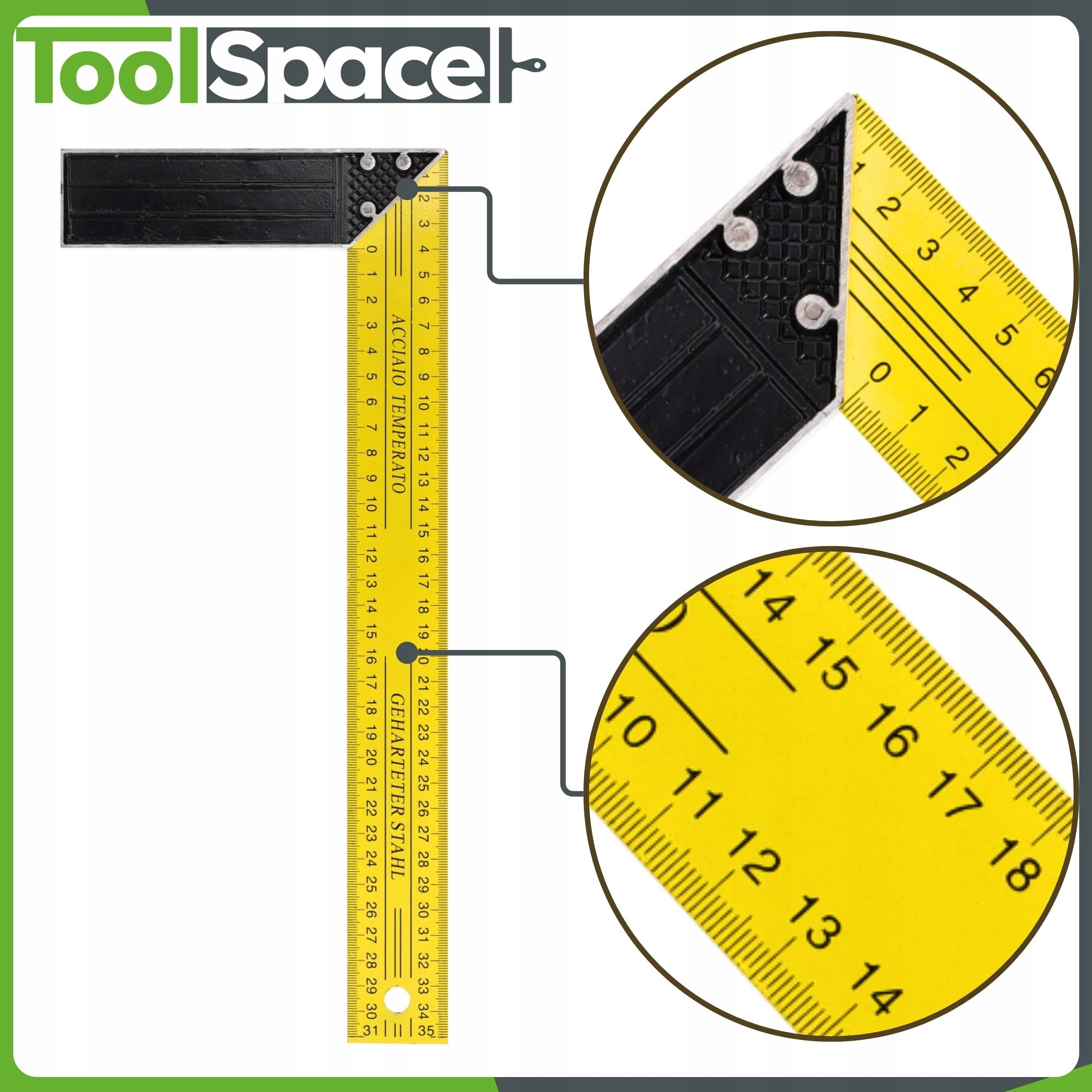 CARPENTRY ANGLE CONSTRUCTION MEASUREMENT PROFESSIONAL ALU. yellow-black 350mm Manufacturer code 6211