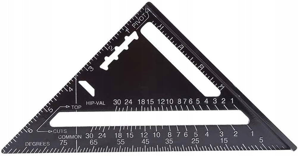 CARPENTRY'S ANGLE 190mm ALUMINUM SCALE SOLID PRECISE Length (mm) 190
