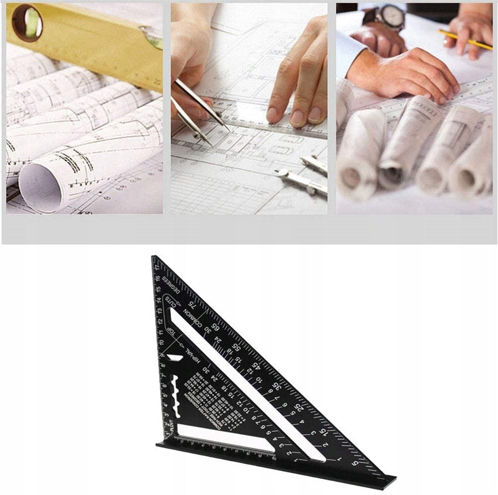 CARPENTRY'S ANGLE 190mm ALUMINUM SCALE SOLID PRECISE Width 190 mm