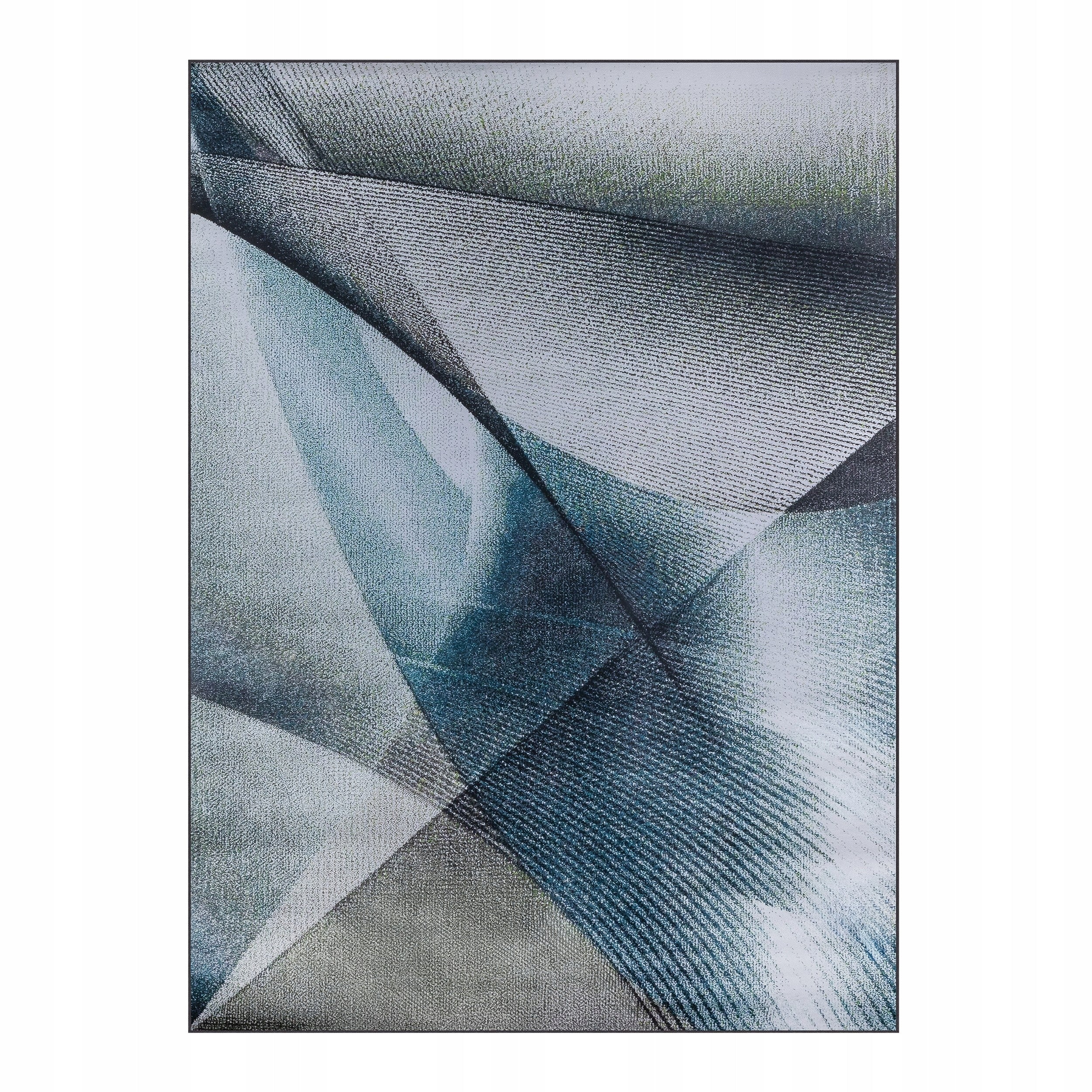 CARPET 160X220CM MODERN FOR LIVING ROOM GREY BLUE GREEN NON-SLIP