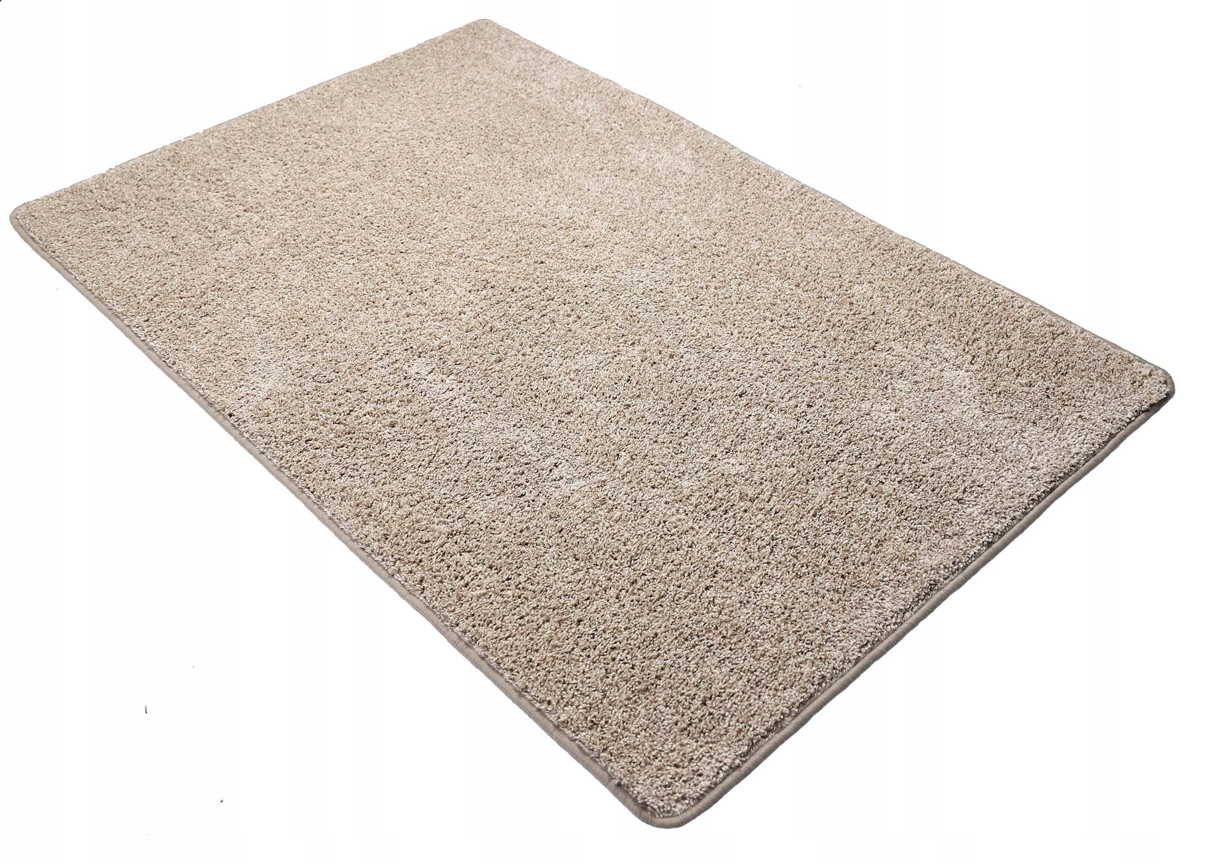 CARPET 2 CM TAMPA HAIRY SHAGGY BEIGE 120x160cm FOR LIVING ROOM SOFT Length 160 cm