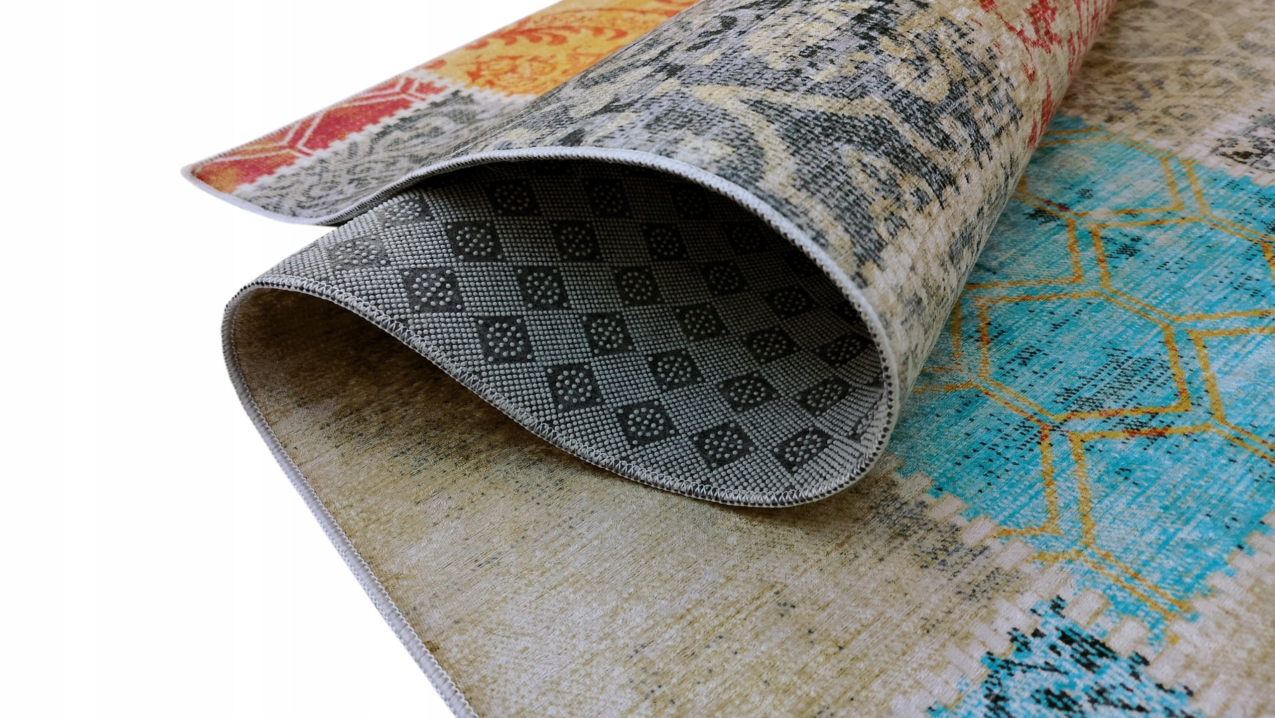 CARPET 200x290 NON-SLIP FOR BEDROOM LIVING ROOM VINTAGE COLORFUL LOFT Product width 200 cm