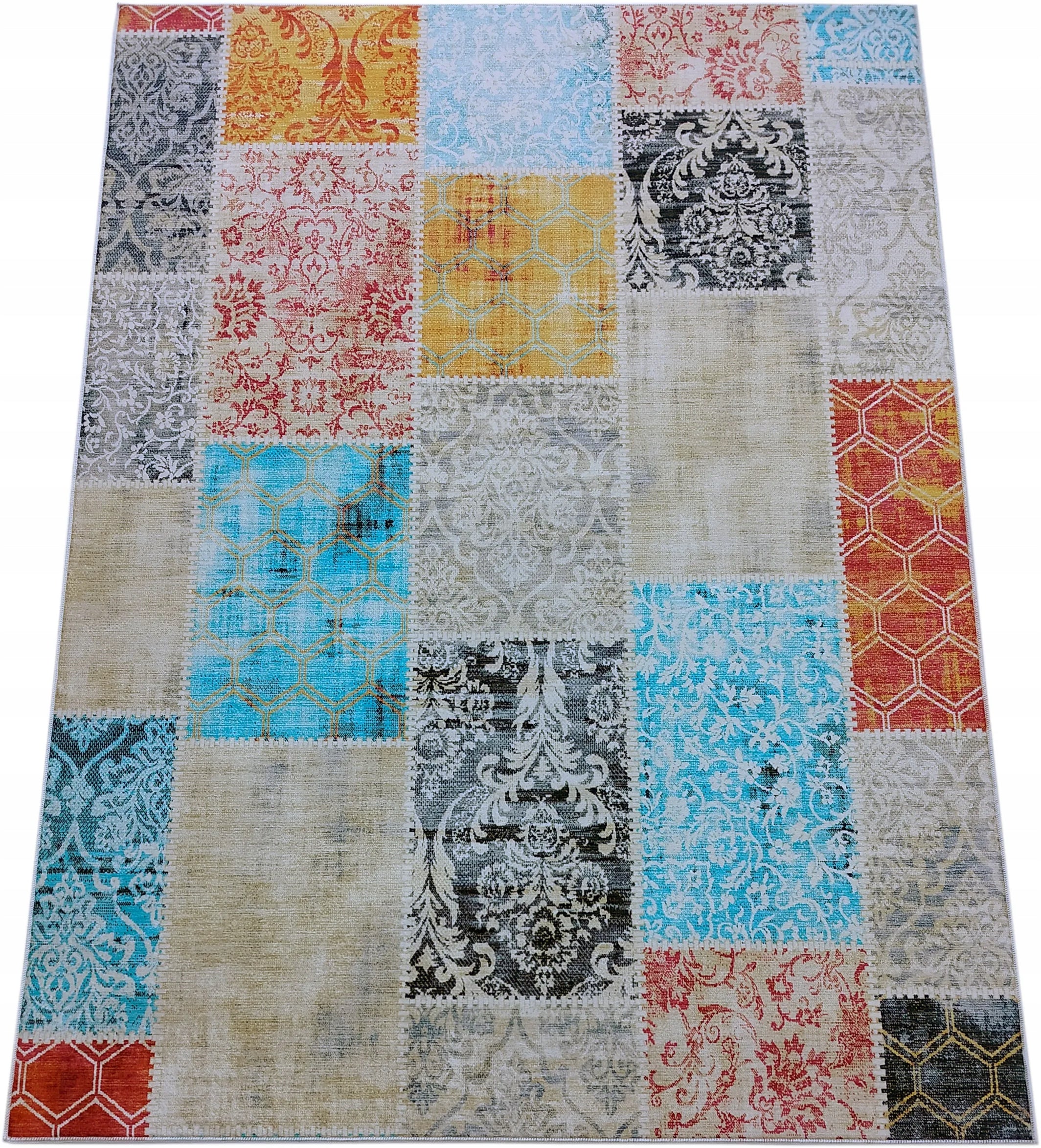 CARPET 200x290 NON-SLIP FOR BEDROOM LIVING ROOM VINTAGE COLORFUL LOFT