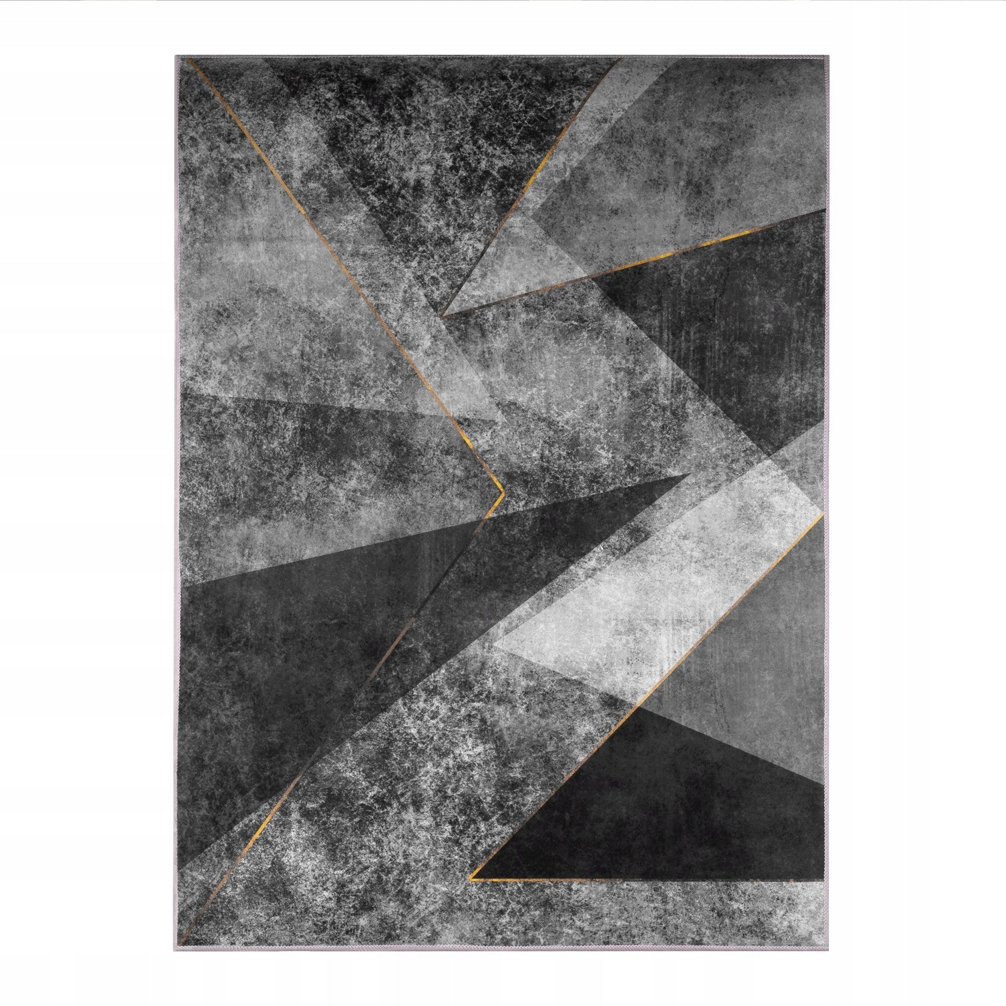 CARPET 220X160 CM GREY-BLACK MODERN FOR LIVING ROOM NON-SLIP Packaging status original