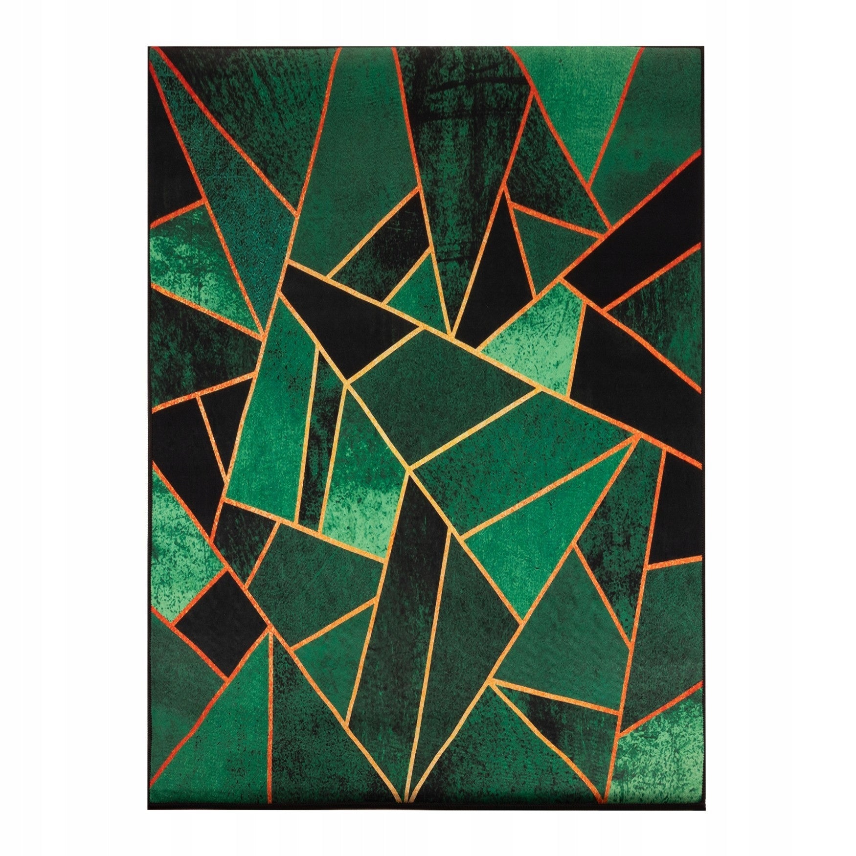 CARPET 300X200 CM GREEN BLACK GEOMETRIC MOSAIC GLAMOUR NON-SLIP Length 200 cm