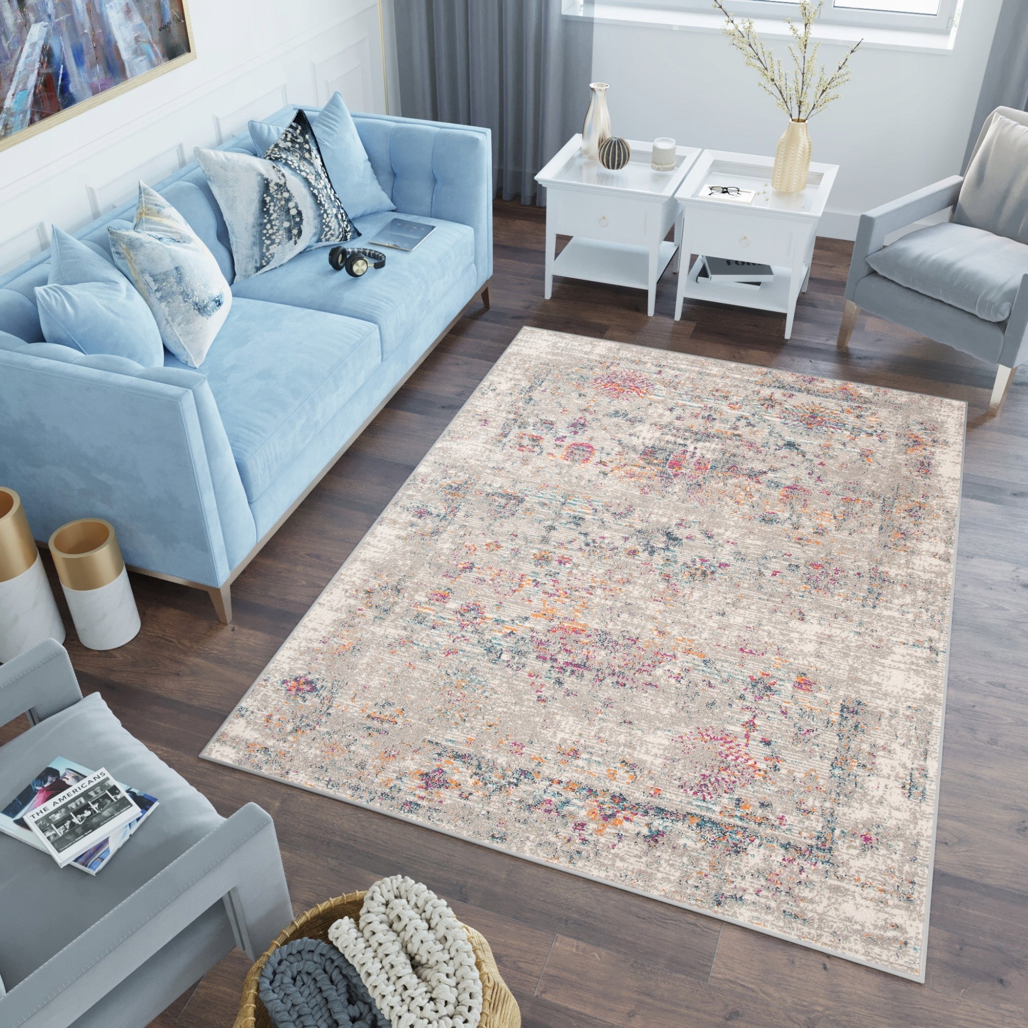 CARPET Azure 80x150 FASHIONABLE MODERN FRIZE s24 Brand Dywany Chemex
