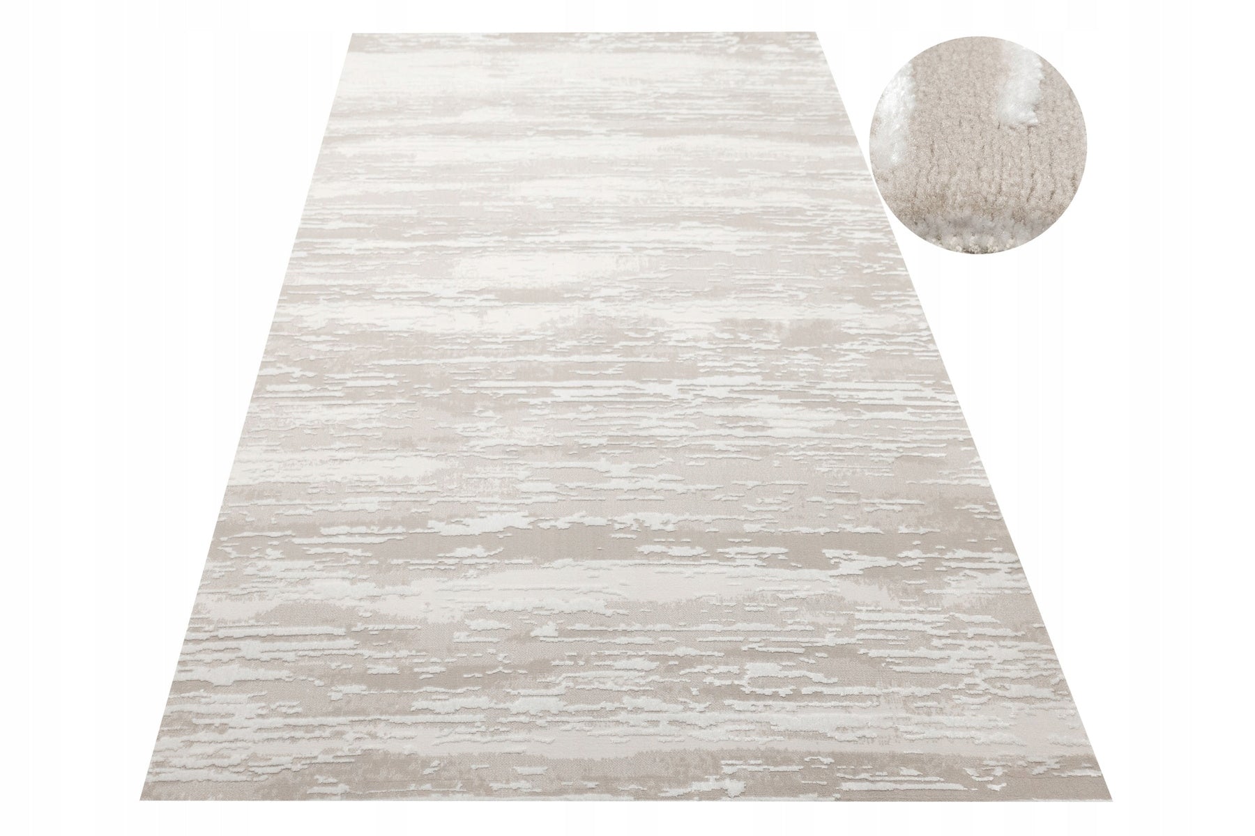 CARPET BEIGE EARTH COLORS SOFT RUBBED FOR LIVING ROOM NANTES 160x220 cm