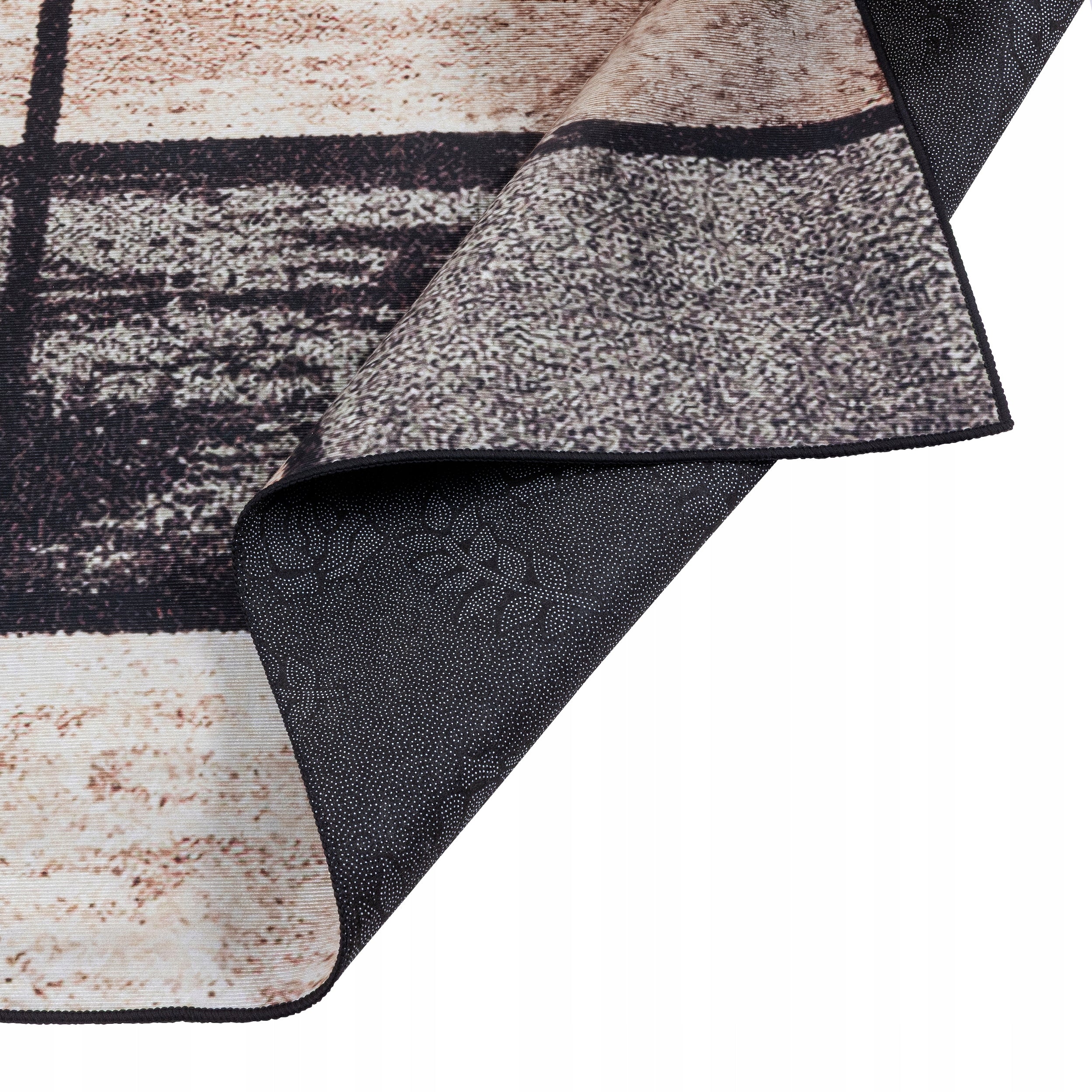 CARPET BROWN-BLACK 160X220 CM MODERN GEOMETRIC NON-SLIP BCF Manufacturer code DYWAN 100% PP DYWANY BCF KOLOR