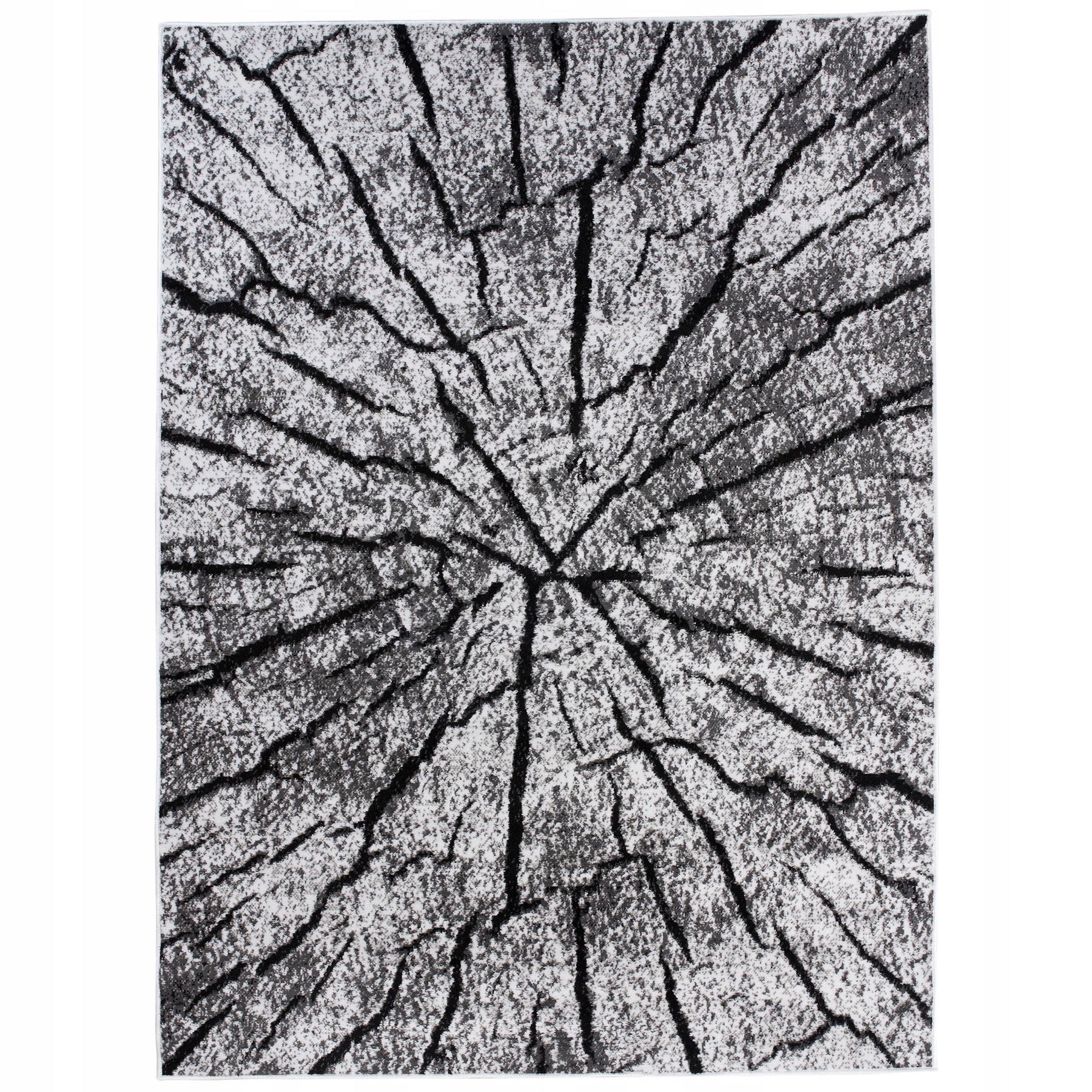 CARPET CANVAS 160x220 BCF TREE Trunk GRAY BLACK