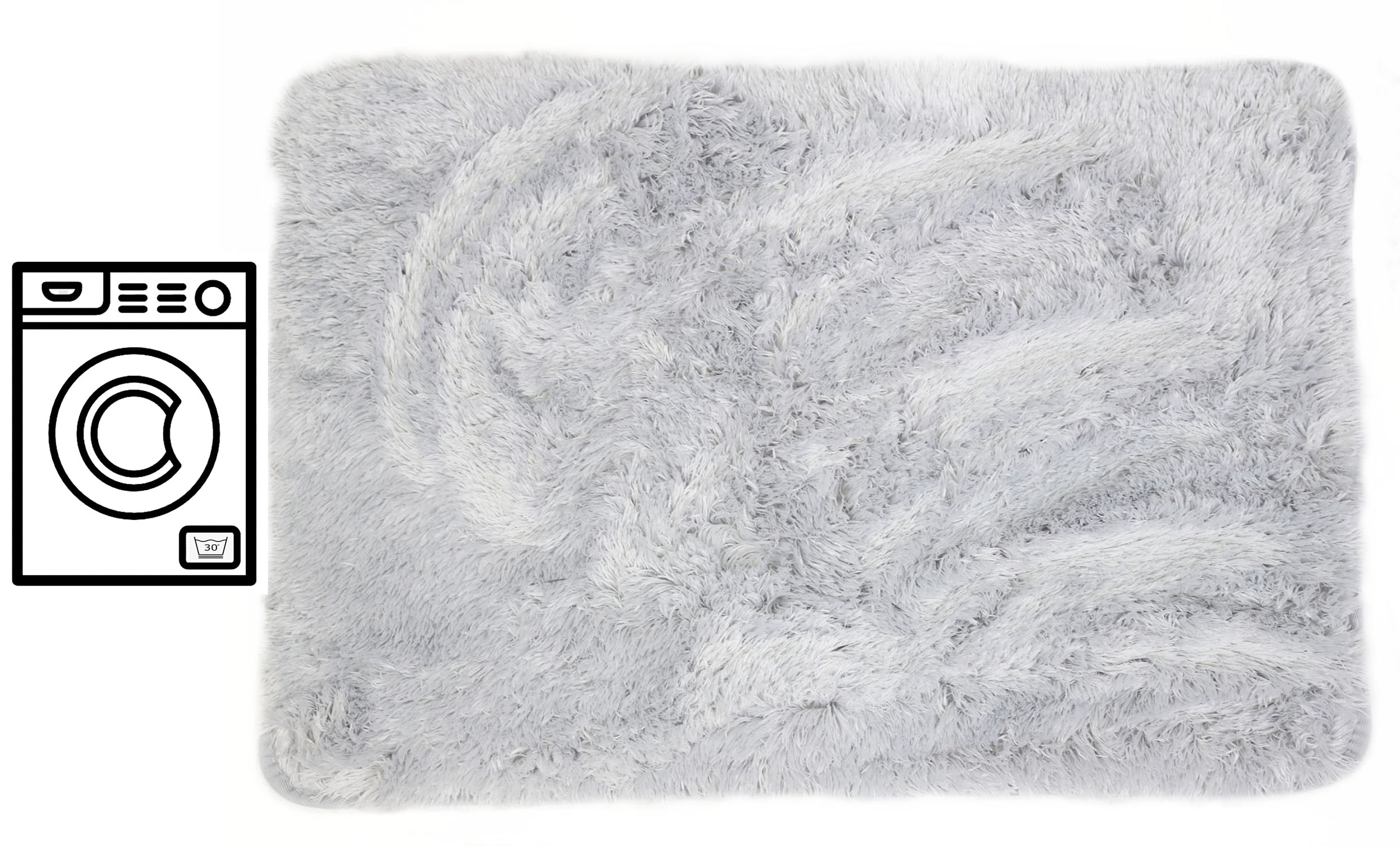 CARPET FOR BATHROOM PLUSH SOFT FOR WASHING SILVER SOFTI 80x150 cm Brand ELSIMONE CARPET