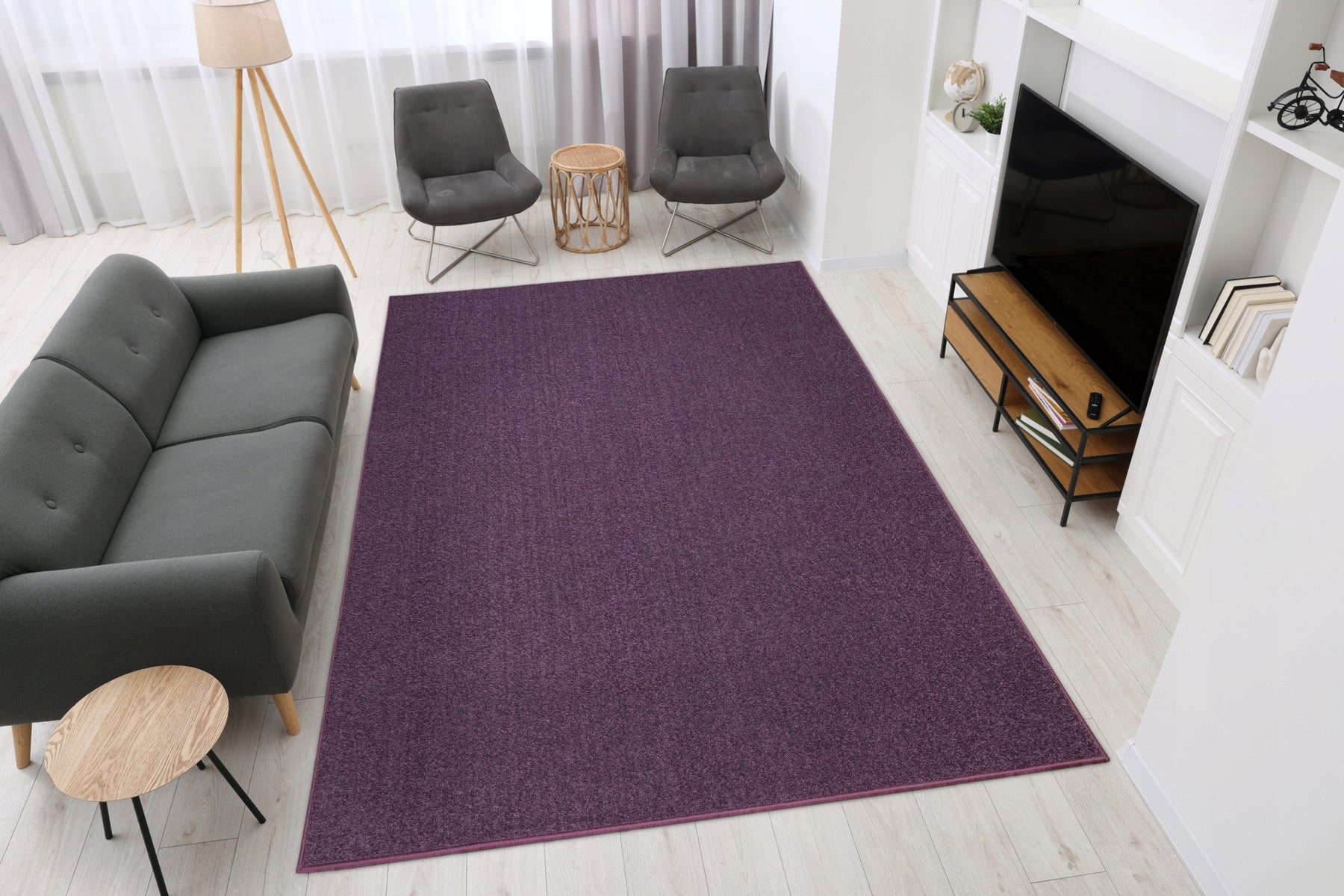 CARPET FOR LIVING ROOM FASHIONABLE PURPLE DYNASTY MADE TO MEASURE ON FELT 150x200 cm Thickness 8.5 mm
