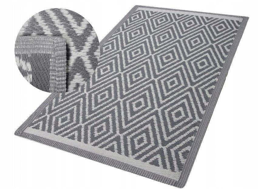 CARPET FOR TERRACE OUTDOOR BALCONY 90X150 cm GREY WATERPROOF Germany Manufacturer code 156761