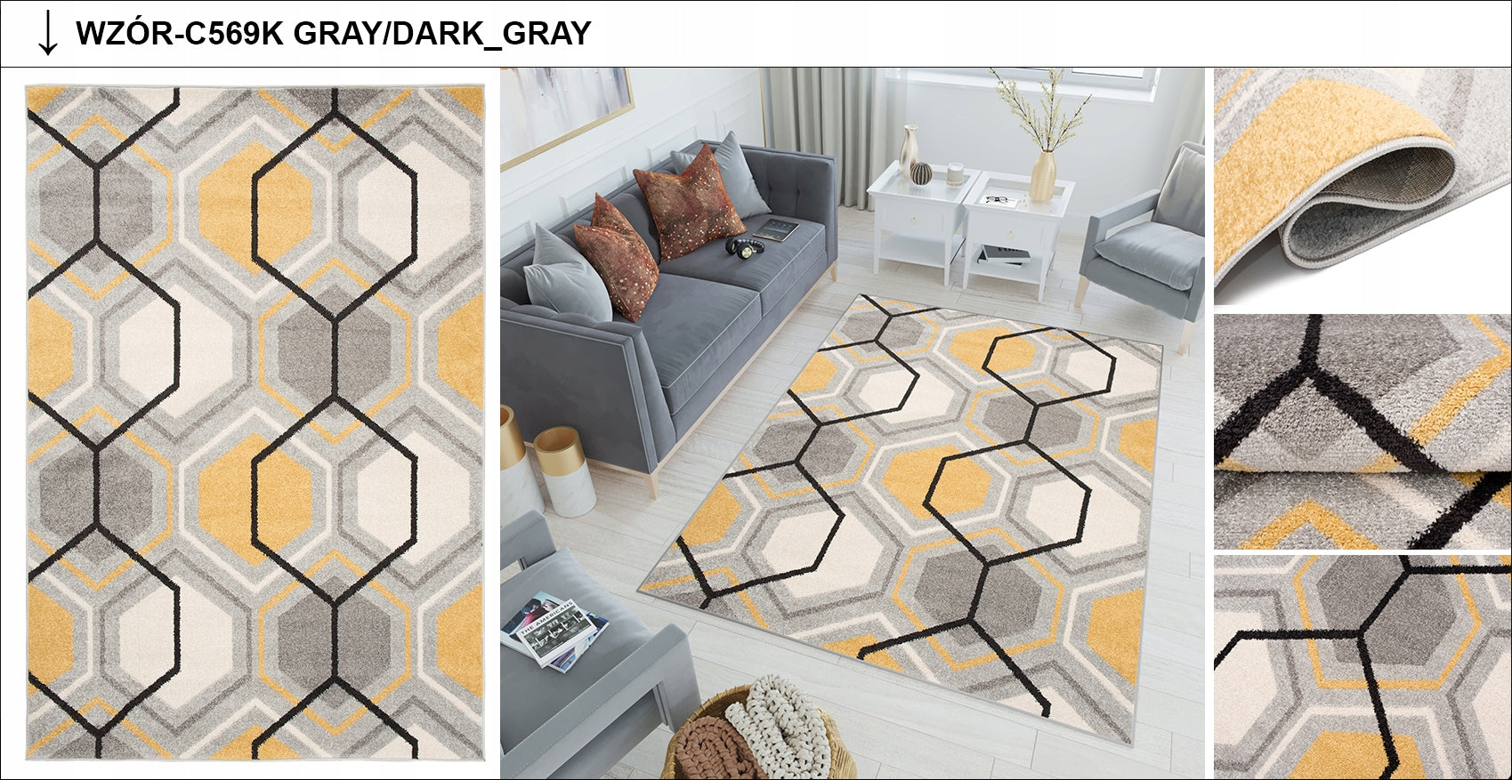 CARPET FRYZ 120x170 Trendy Colorful Modern patterns Brand Rugito
