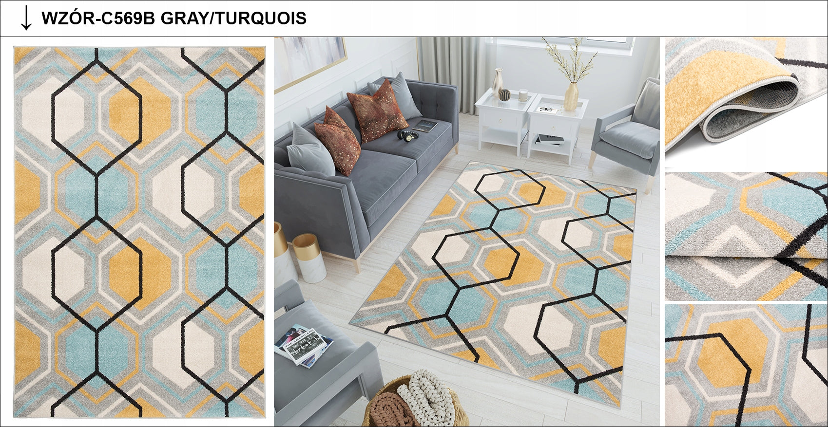 CARPET FRYZ 120x170 Trendy Colorful Modern patterns Manufacturer code DYWAN FRYZ Modny Kolorowy Nowo