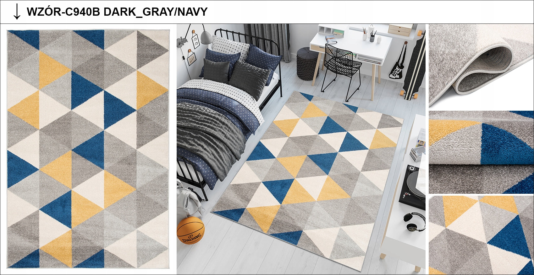 CARPET FRYZ 120x170 Trendy Colorful Modern patterns Thickness 9 mm