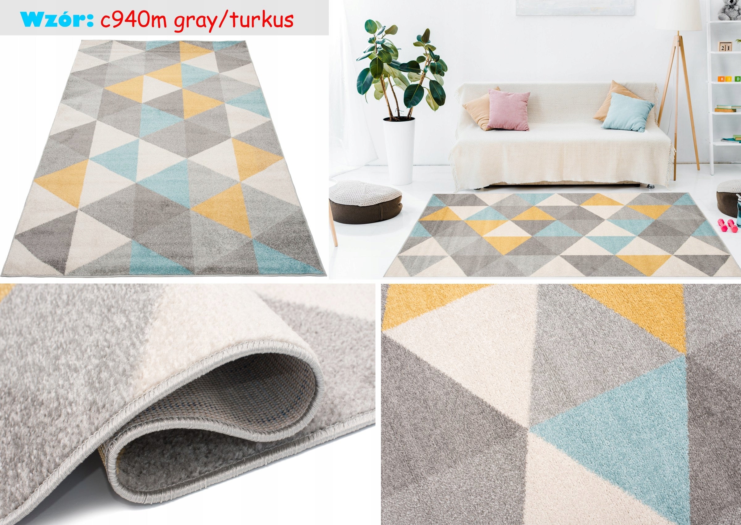 CARPET LAZUR 160x220 Hairstyle Fashionable Modern Colorful Pastel Soft Brand Dywany Chemex