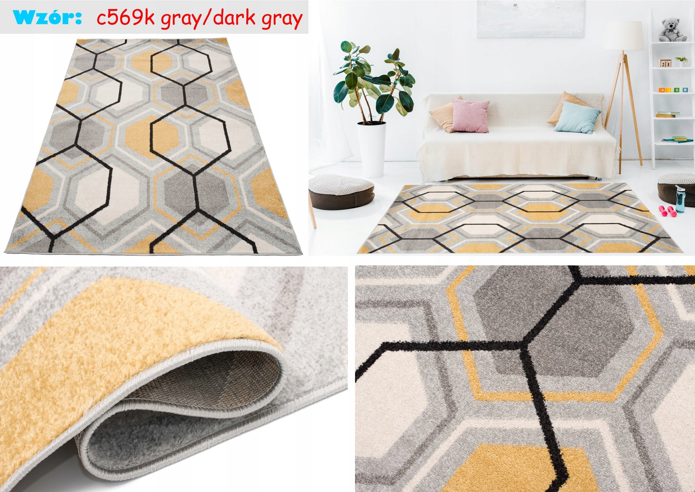 CARPET LAZUR 160x220 Hairstyle Fashionable Modern Colorful Pastel Soft Manufacturer code Elefanta mix