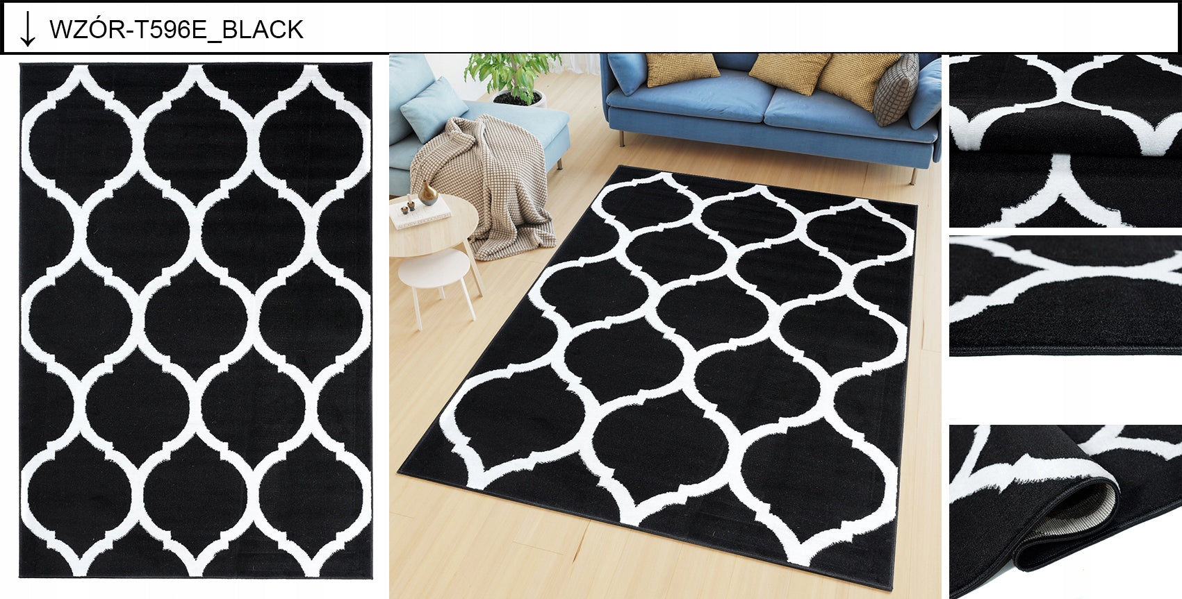 CARPET LUXURY 140x200 MODERN FASHIONABLE VARIOUS DESIGNS Length 200 cm