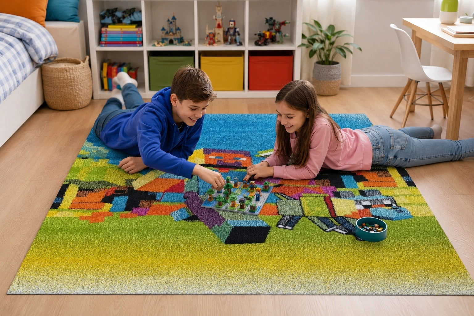 CARPET MAJNKRAFT STEVE PIXEL gay 3D minecraft GAME WITH CERTIFICATE 120x170 Brand no brand